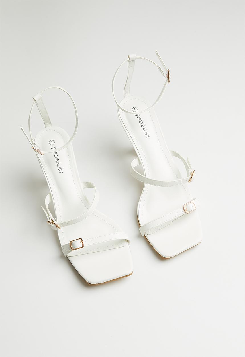 Superbalist - Astrid ankle strap stiletto heel - white