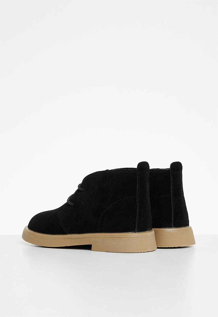 Pop Candy - Faux suede ankle boot - black