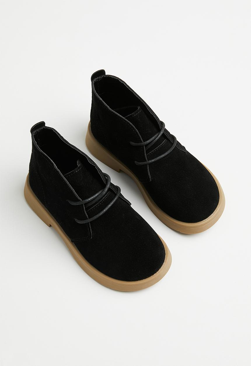Pop Candy - Faux suede ankle boot - black