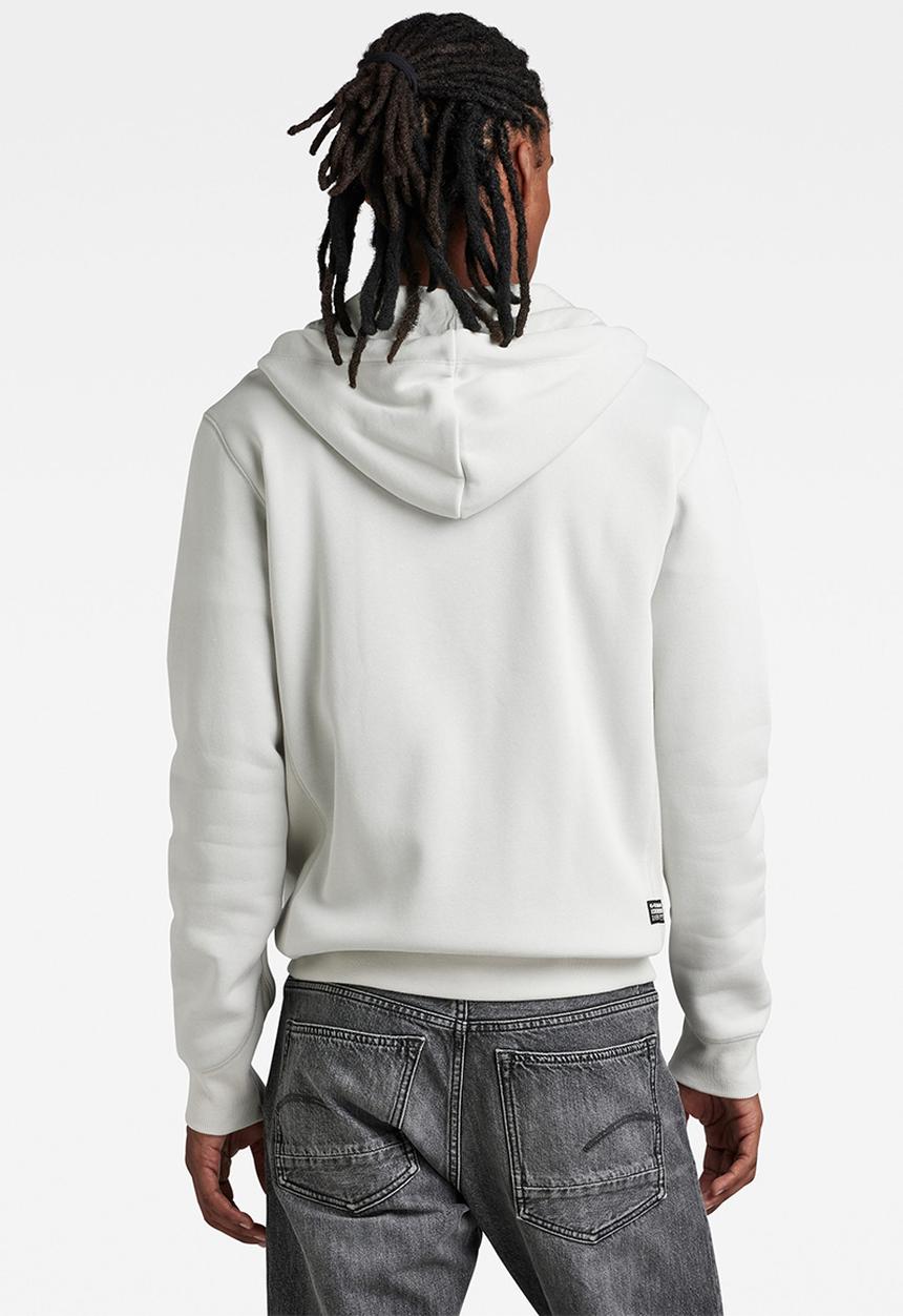 G-STAR - Premium core hdd zip sw long sleeve - oyster mushroom