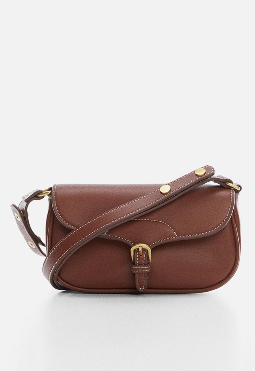 MANGO - Buckle cross-body bag - medium brown
