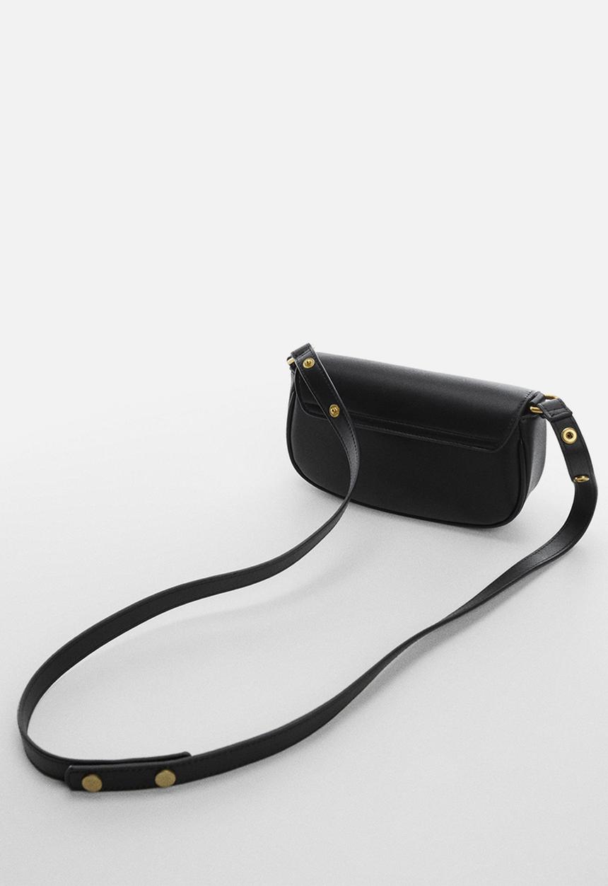 MANGO - Buckle cross-body bag - black