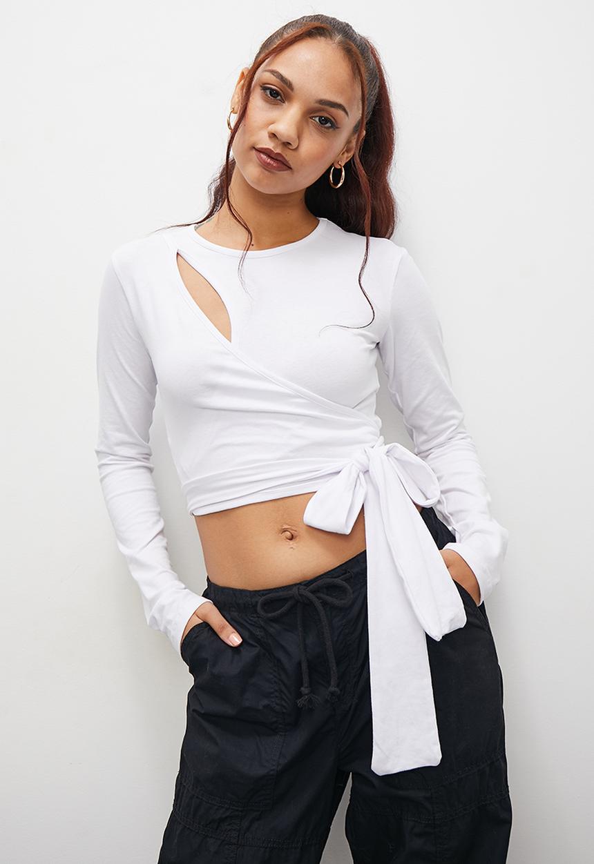 Blake - Cut out tee - white
