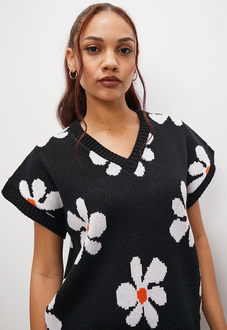 Blake - Graphic singlet - black & white 