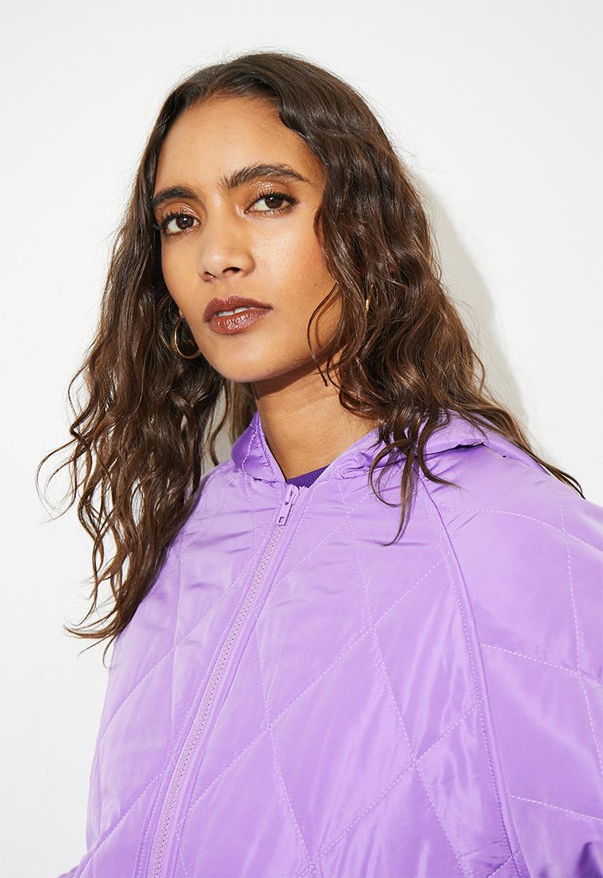 Superbalist - Quilted puffer coat - purple