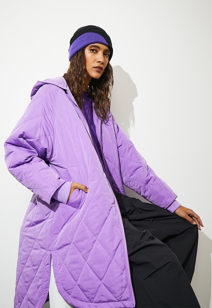 Superbalist - Quilted puffer coat - purple