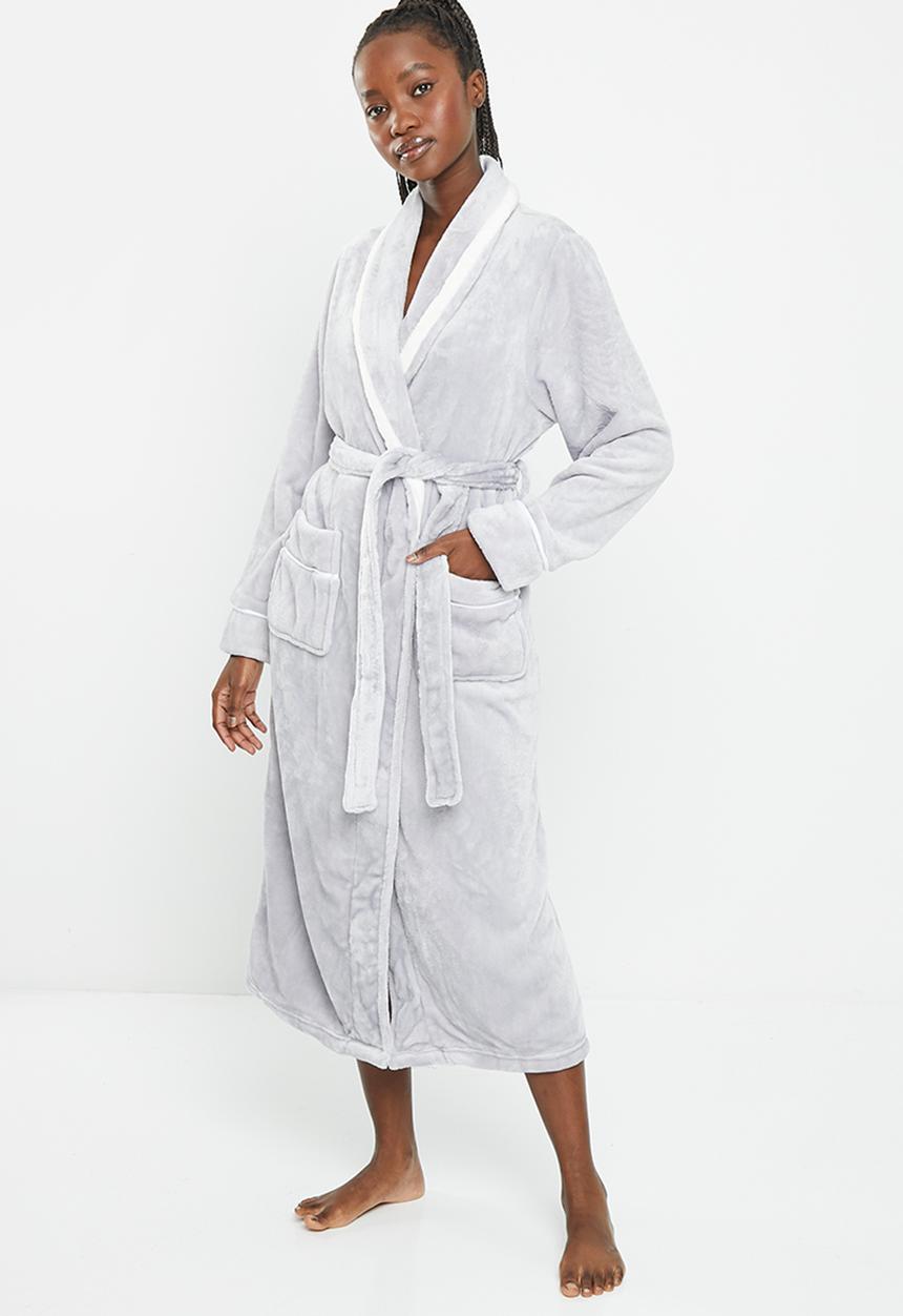 dailyfriday - Stripe collar gown - light grey