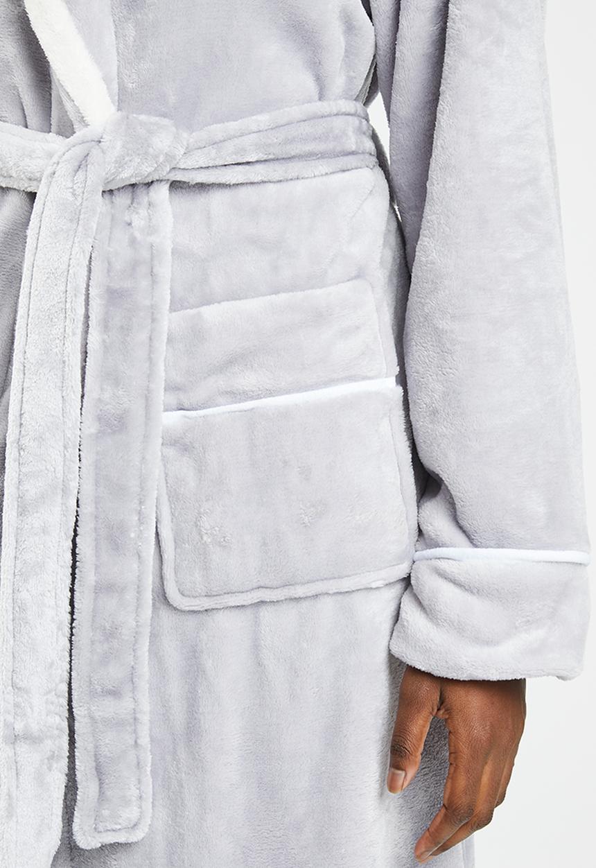 dailyfriday - Stripe collar gown - light grey