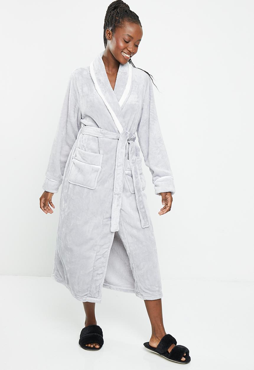 dailyfriday - Stripe collar gown - light grey