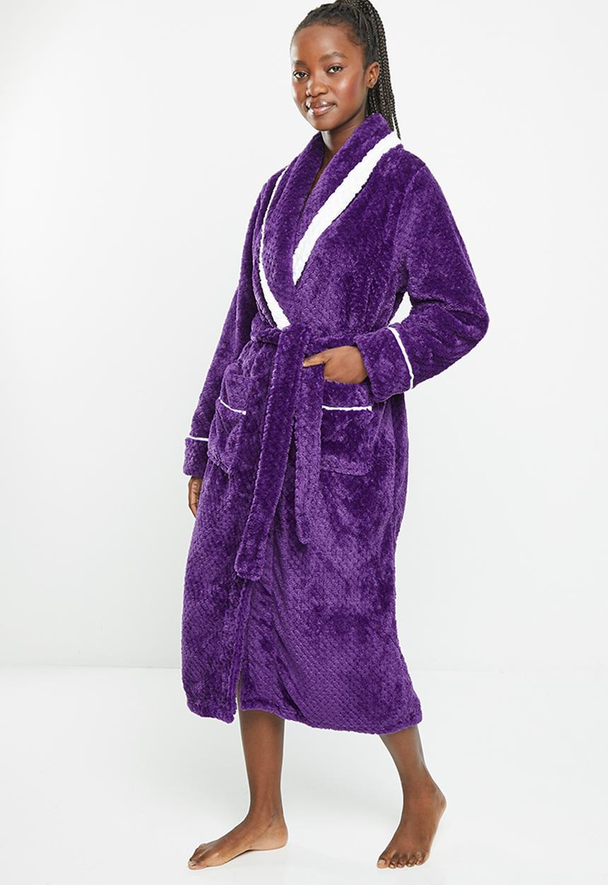 dailyfriday - Stripe collar gown - purple