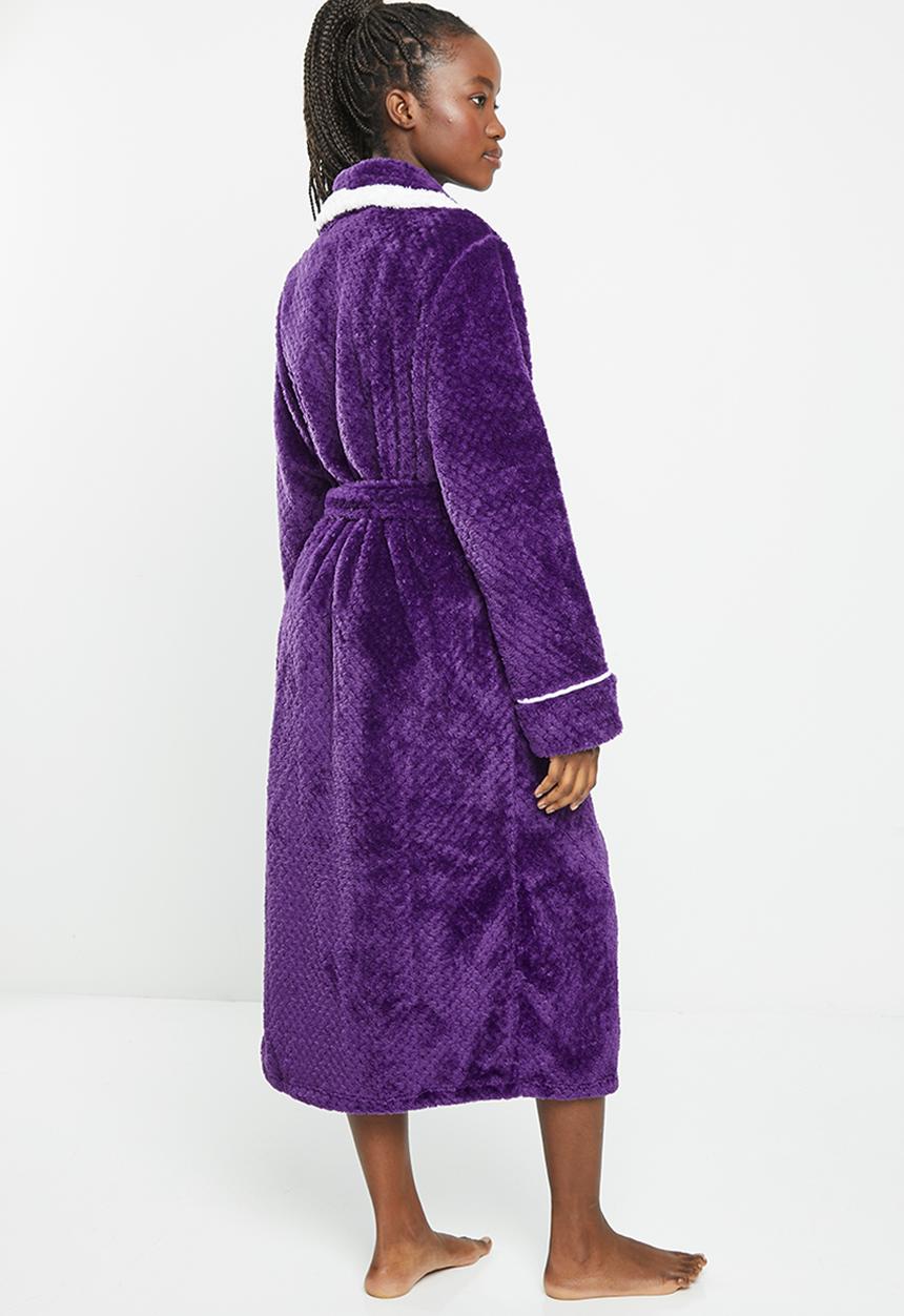dailyfriday - Stripe collar gown - purple
