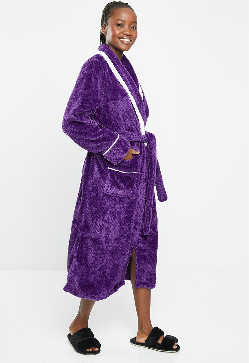 dailyfriday - Stripe collar gown - purple