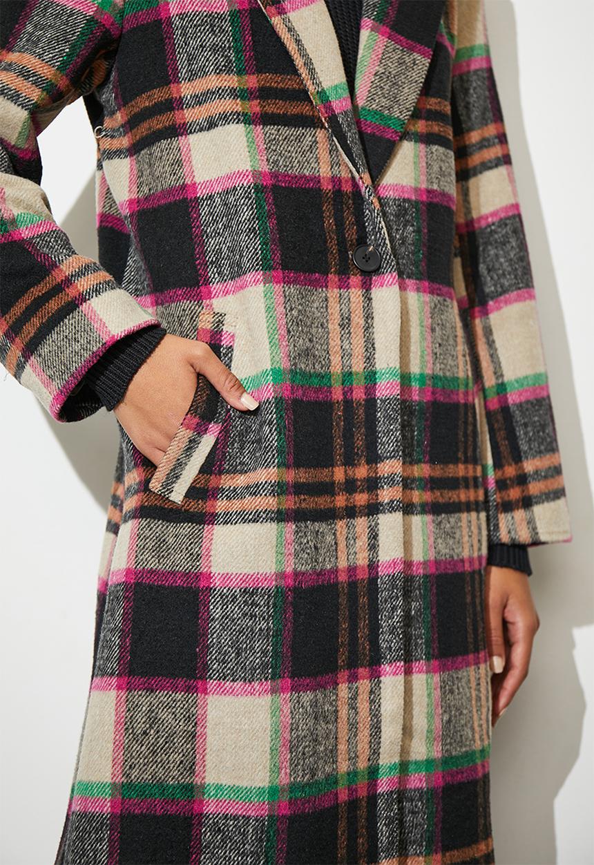Superbalist - Colour check coat - pink check