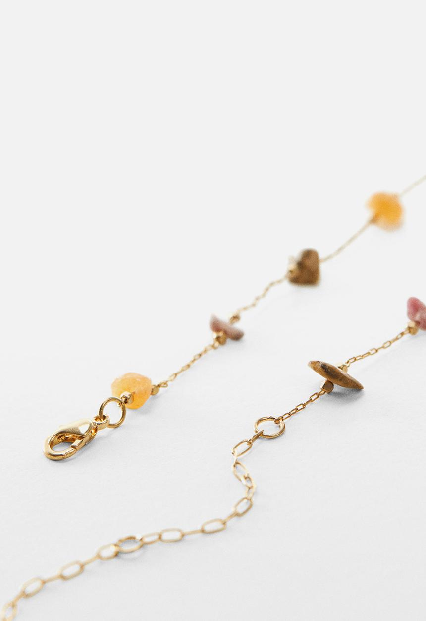 MANGO - Semiprecious stone necklace - gold