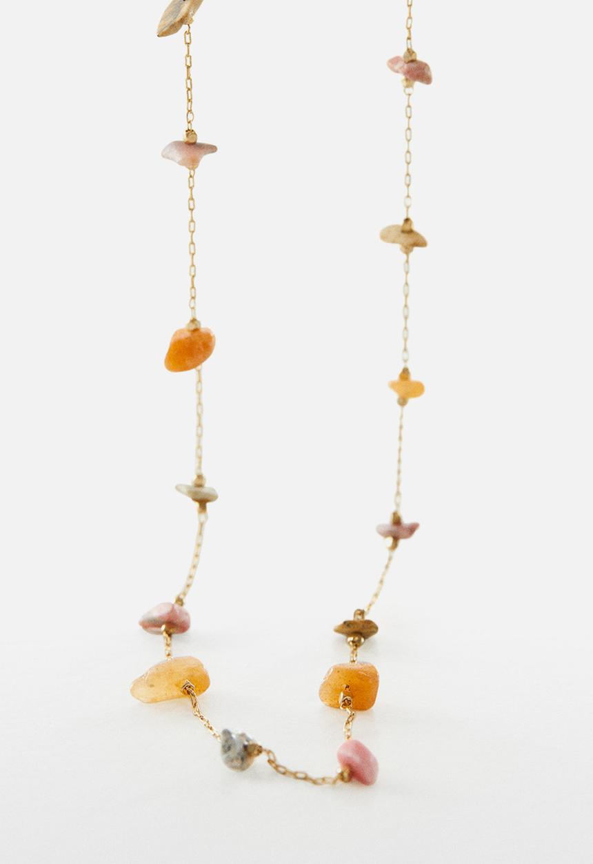 MANGO - Semiprecious stone necklace - gold