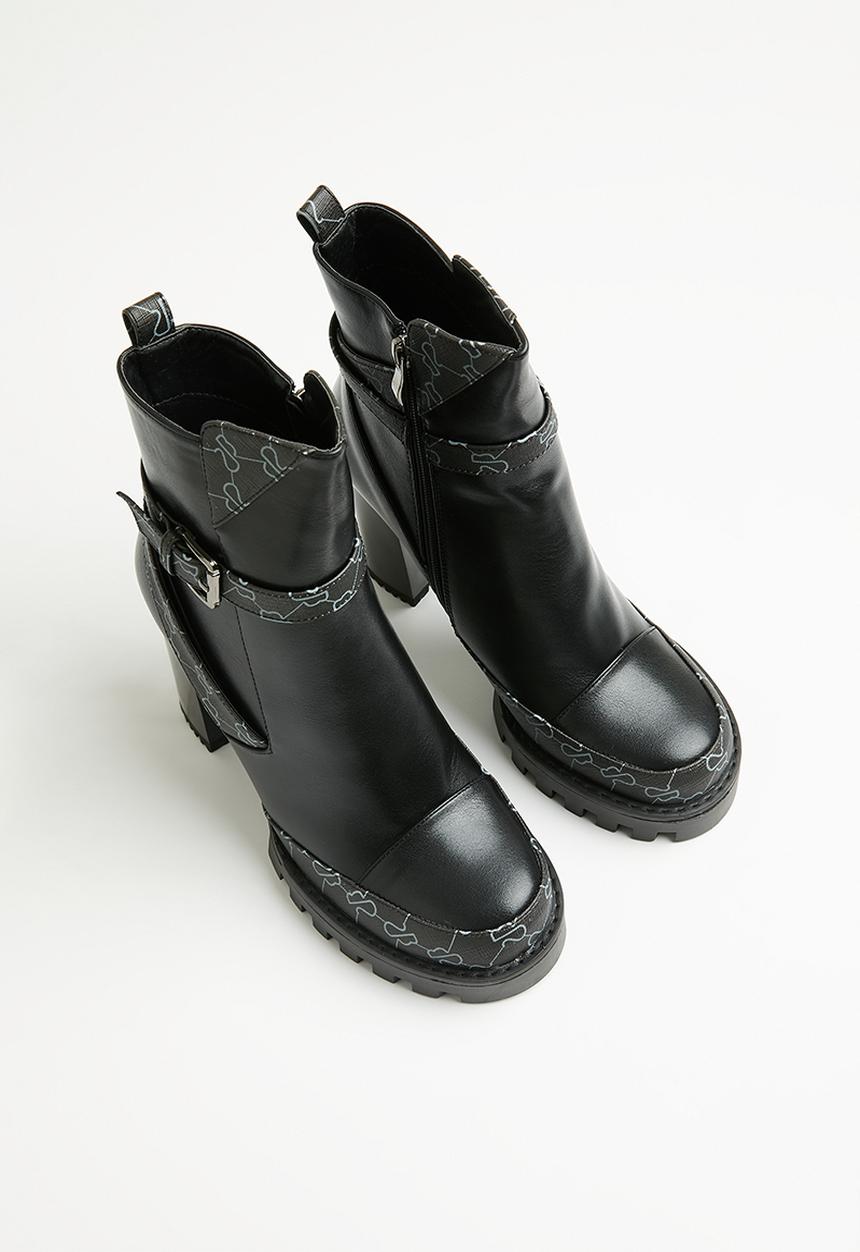 SISSY BOY - Toxic sb printed tread boot - black