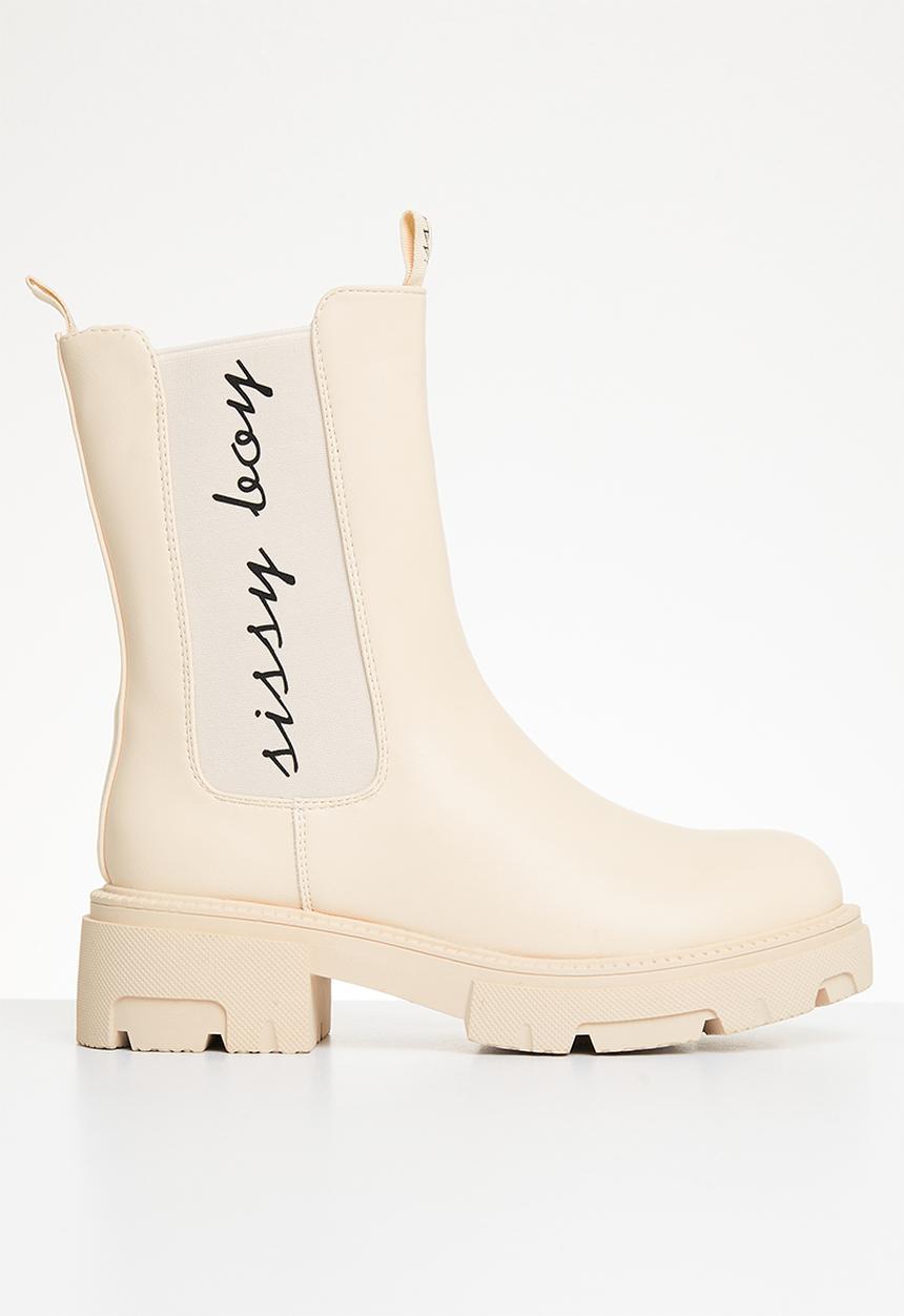 SISSY BOY - Riding high chelsea boot - stone