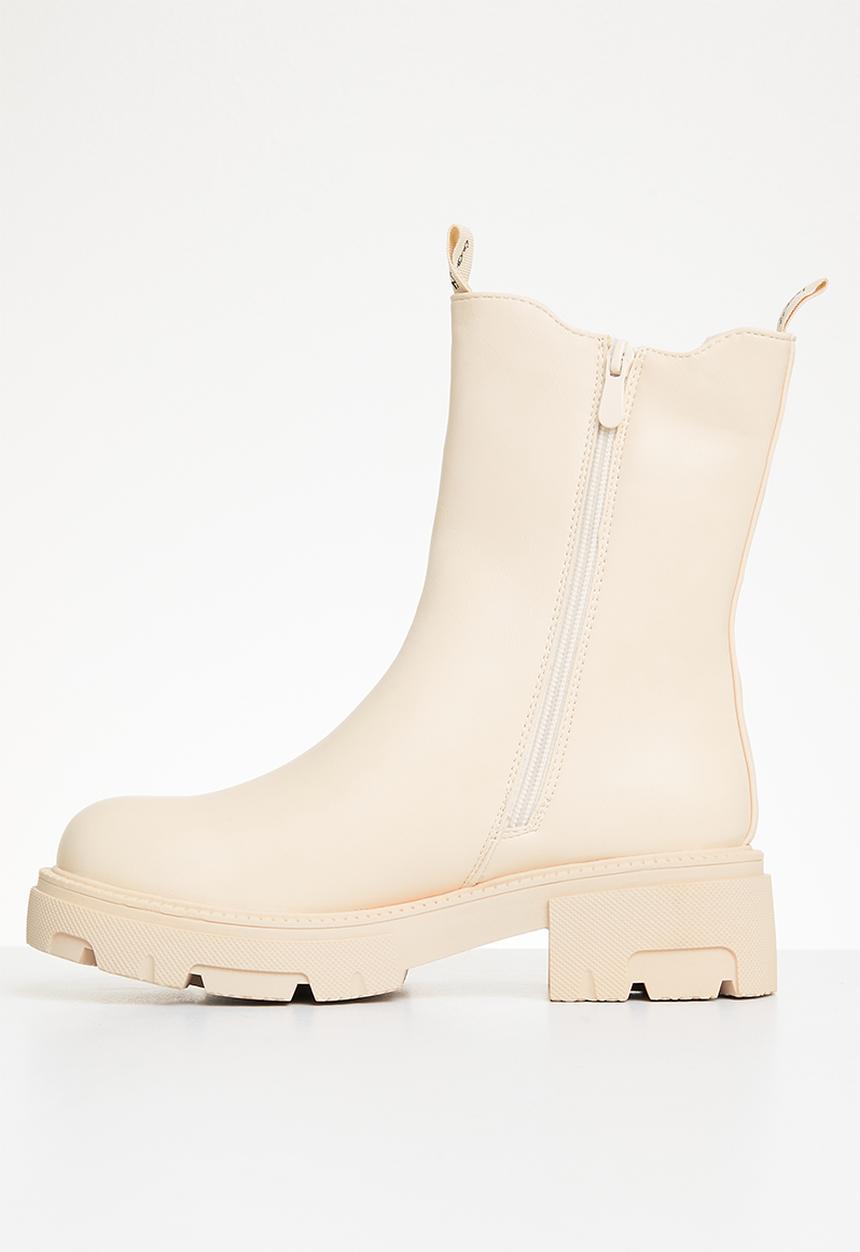 SISSY BOY - Riding high chelsea boot - stone
