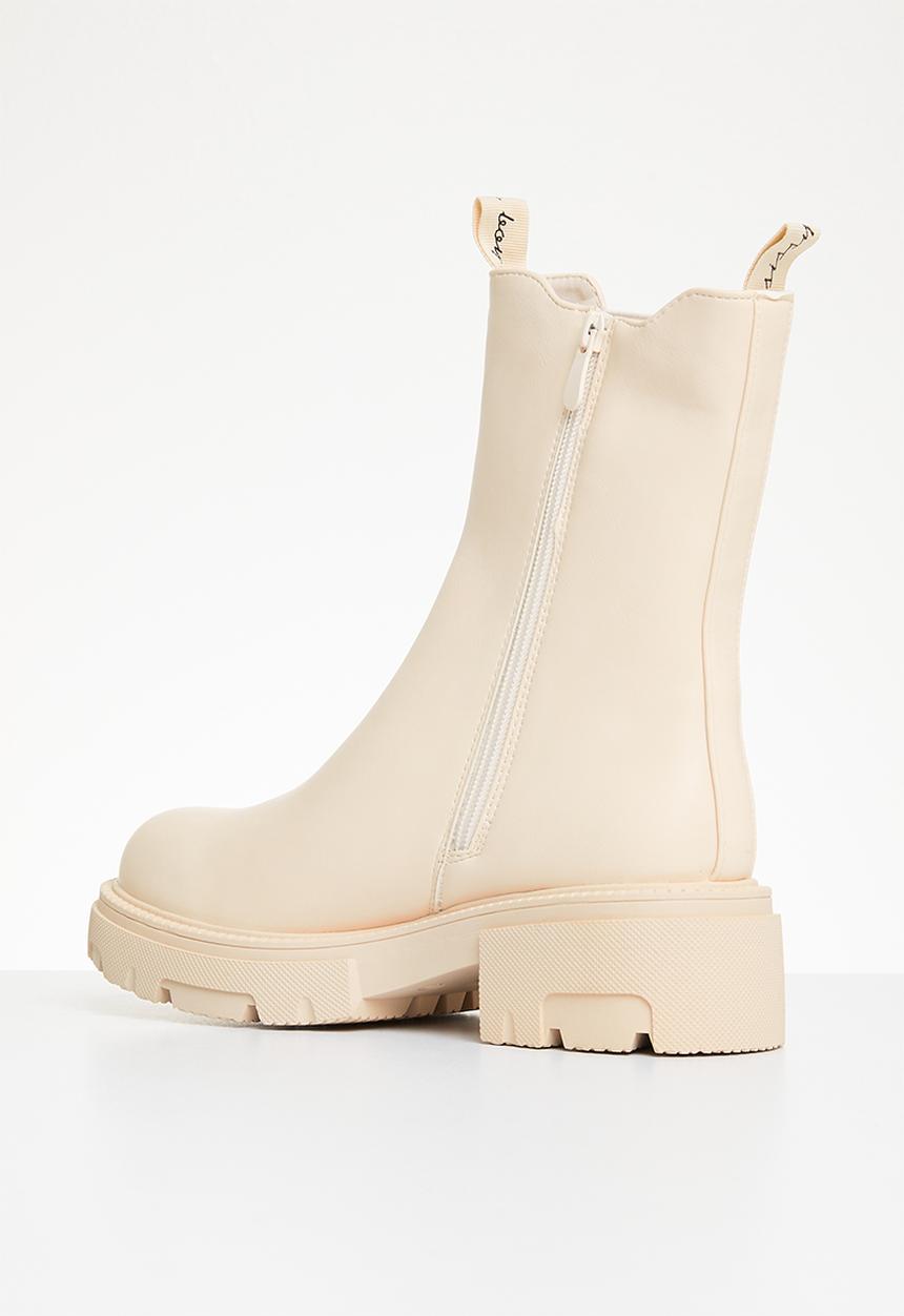 SISSY BOY - Riding high chelsea boot - stone