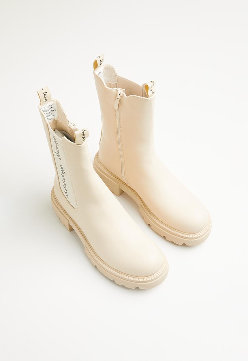 SISSY BOY - Riding high chelsea boot - stone