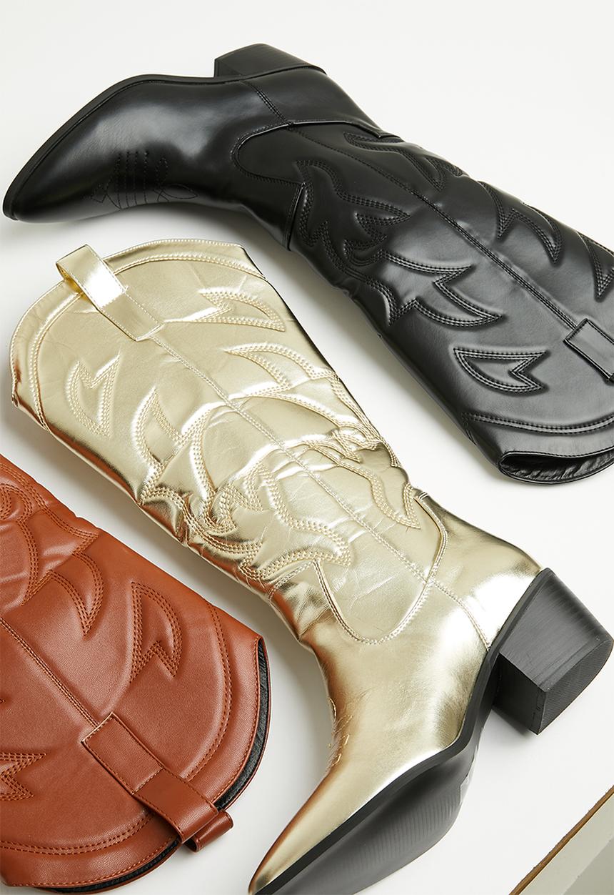 Superbalist - Zora cowboy boot - gold