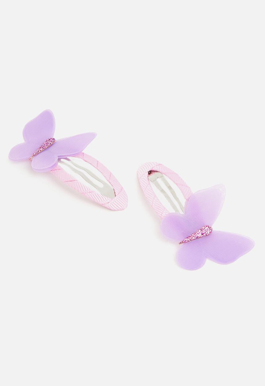 Pop Candy - Butterfly hair clips - purple