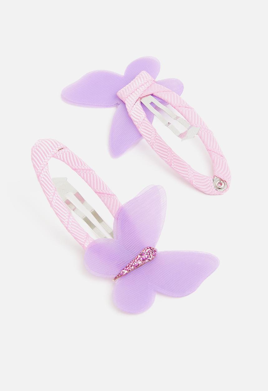 Pop Candy - Butterfly hair clips - purple