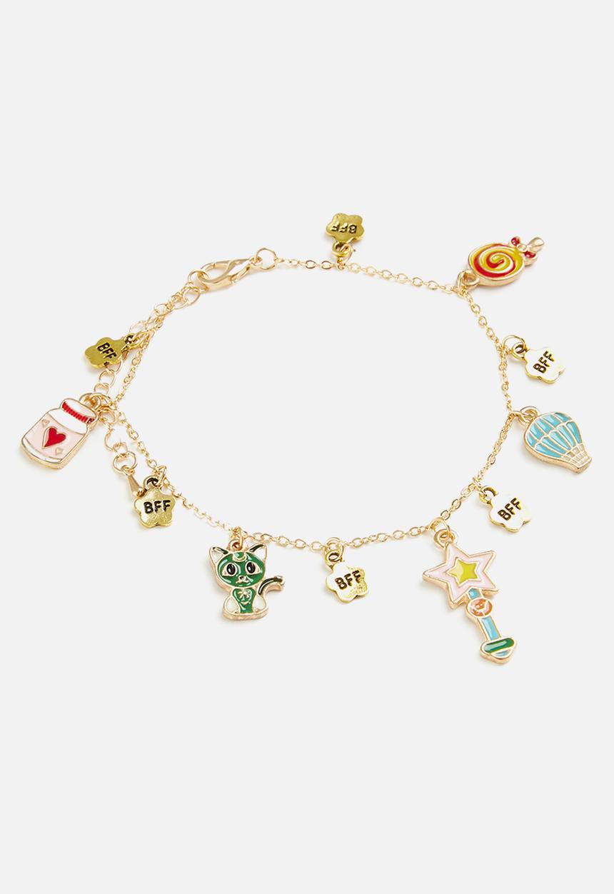 Pop Candy - Girls bff necklace - gold