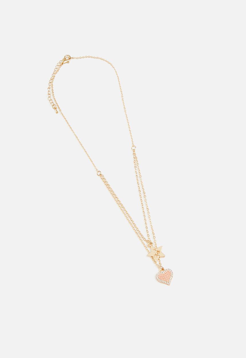 Pop Candy - Girls heart necklace - gold