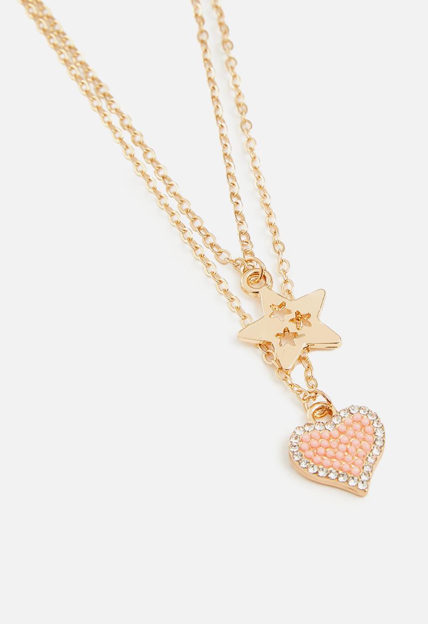 Pop Candy - Girls heart necklace - gold