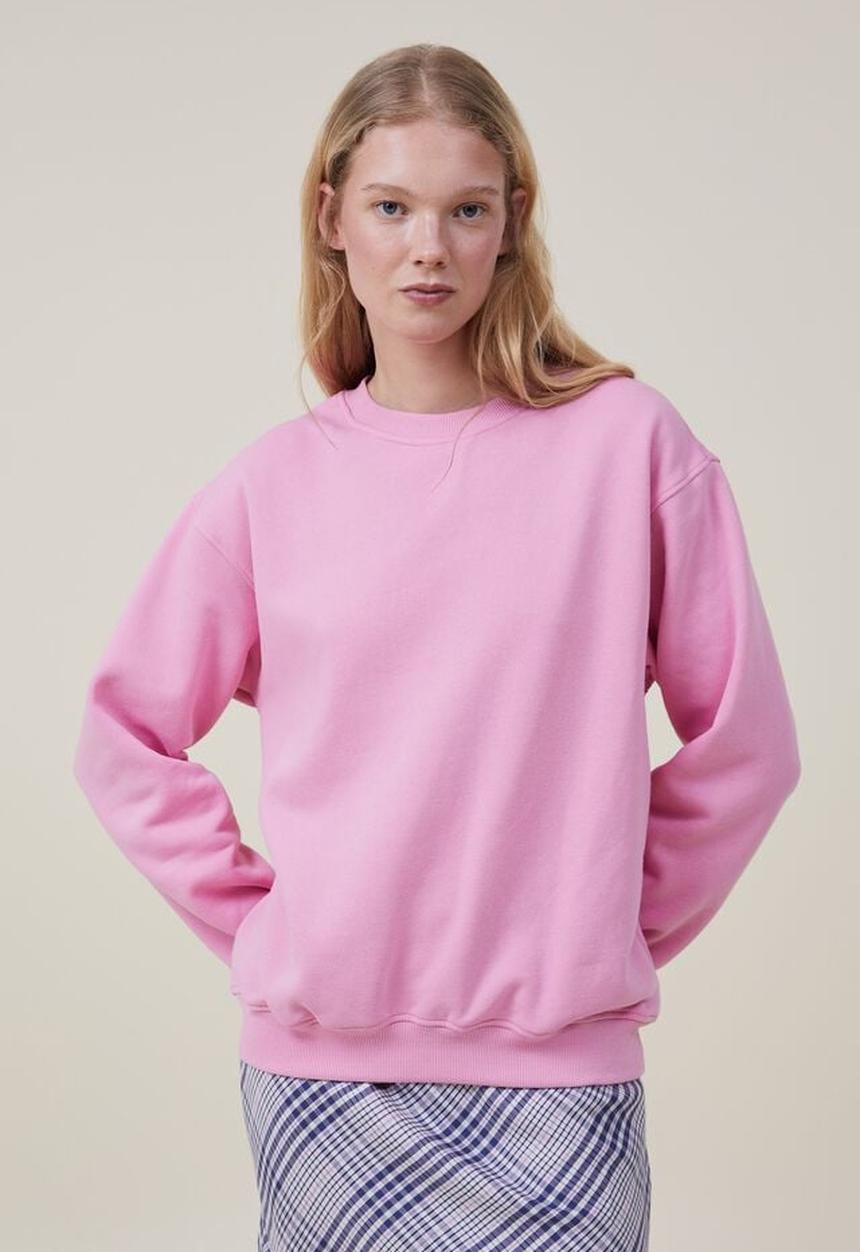 Cotton On - Classic crew sweatshirt - candy pink