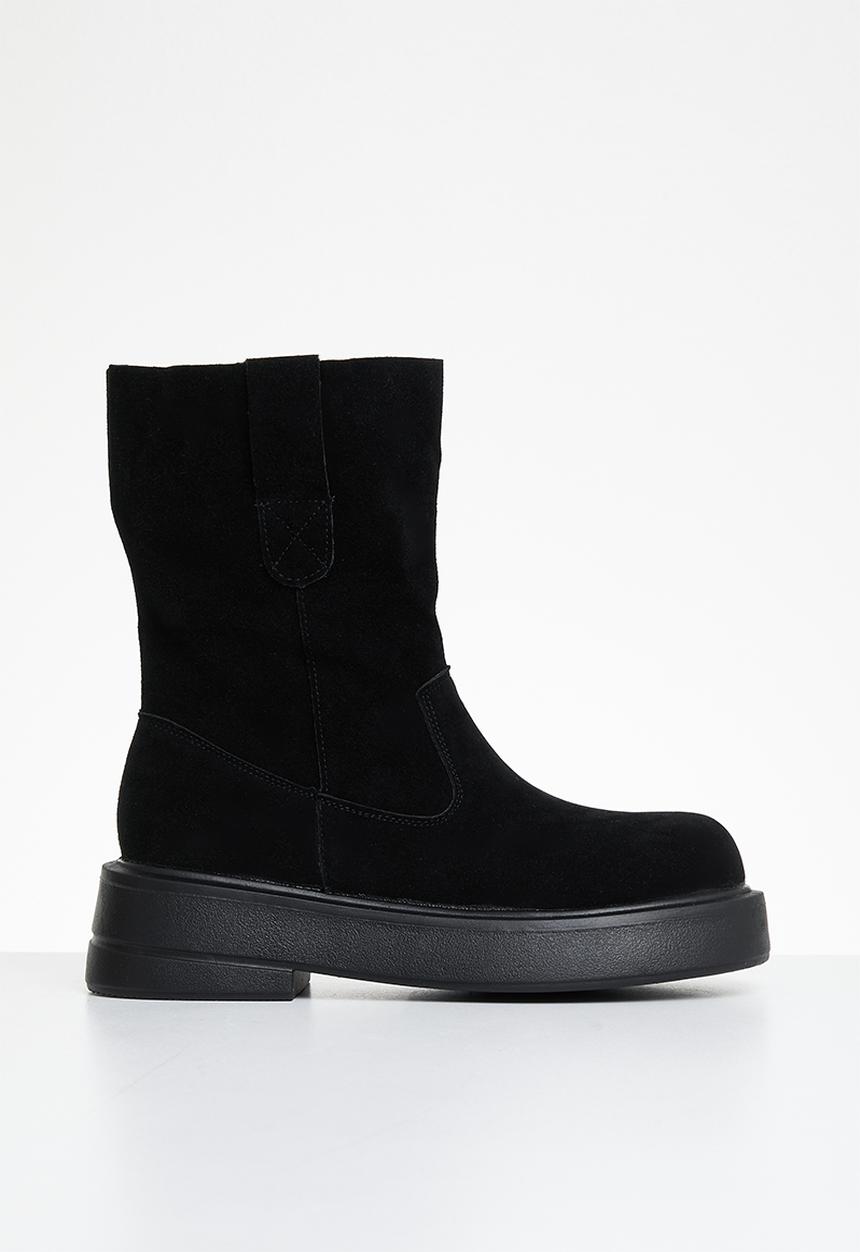 Pop Candy - Faux suede boot - black