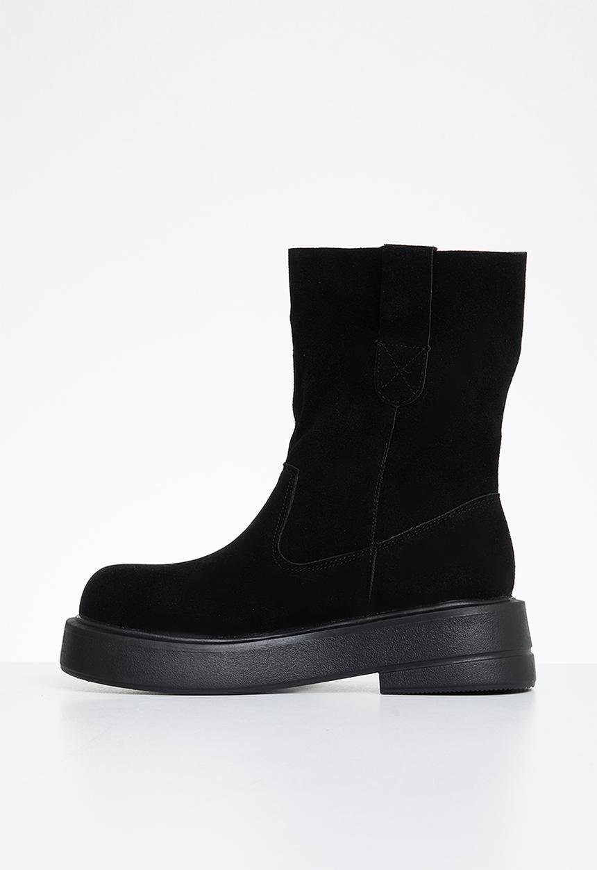 Pop Candy - Faux suede boot - black