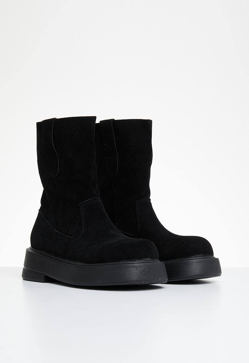 Pop Candy - Faux suede boot - black