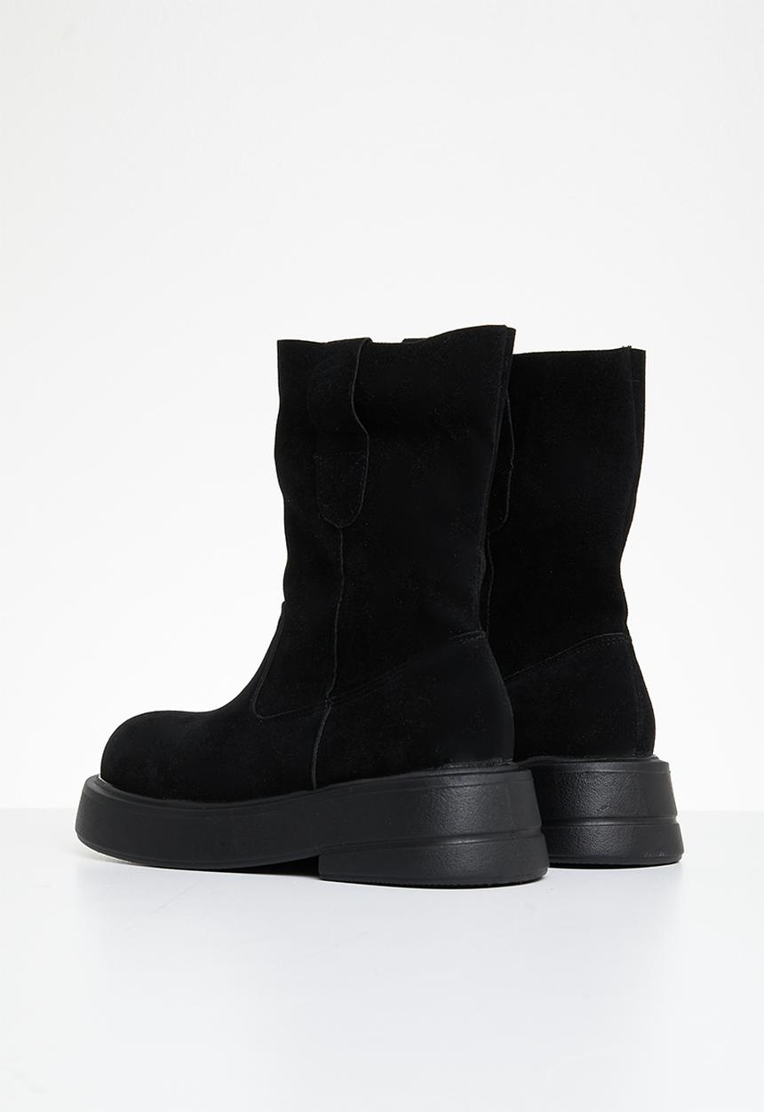 Pop Candy - Faux suede boot - black