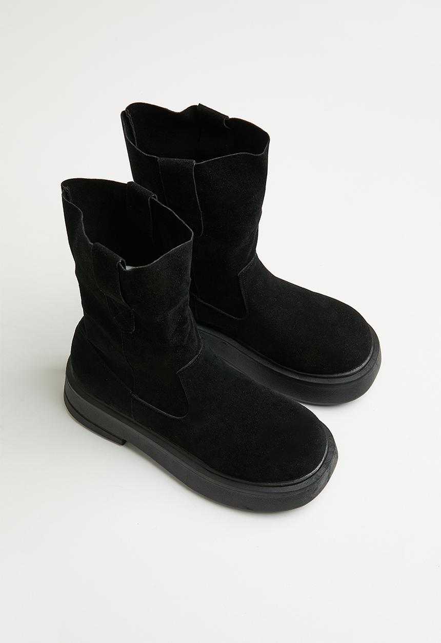 Pop Candy - Faux suede boot - black