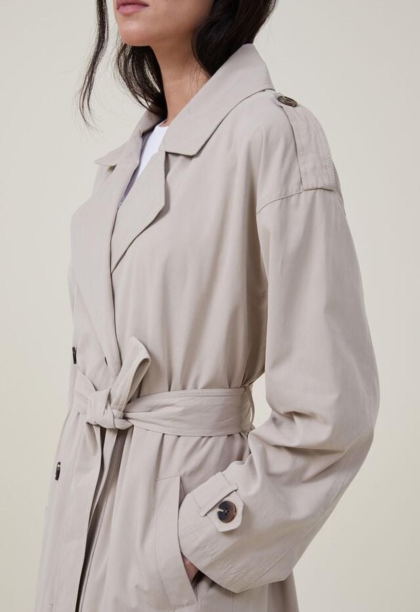 Cotton On - Drop shoulder Trench coat - mid taupe