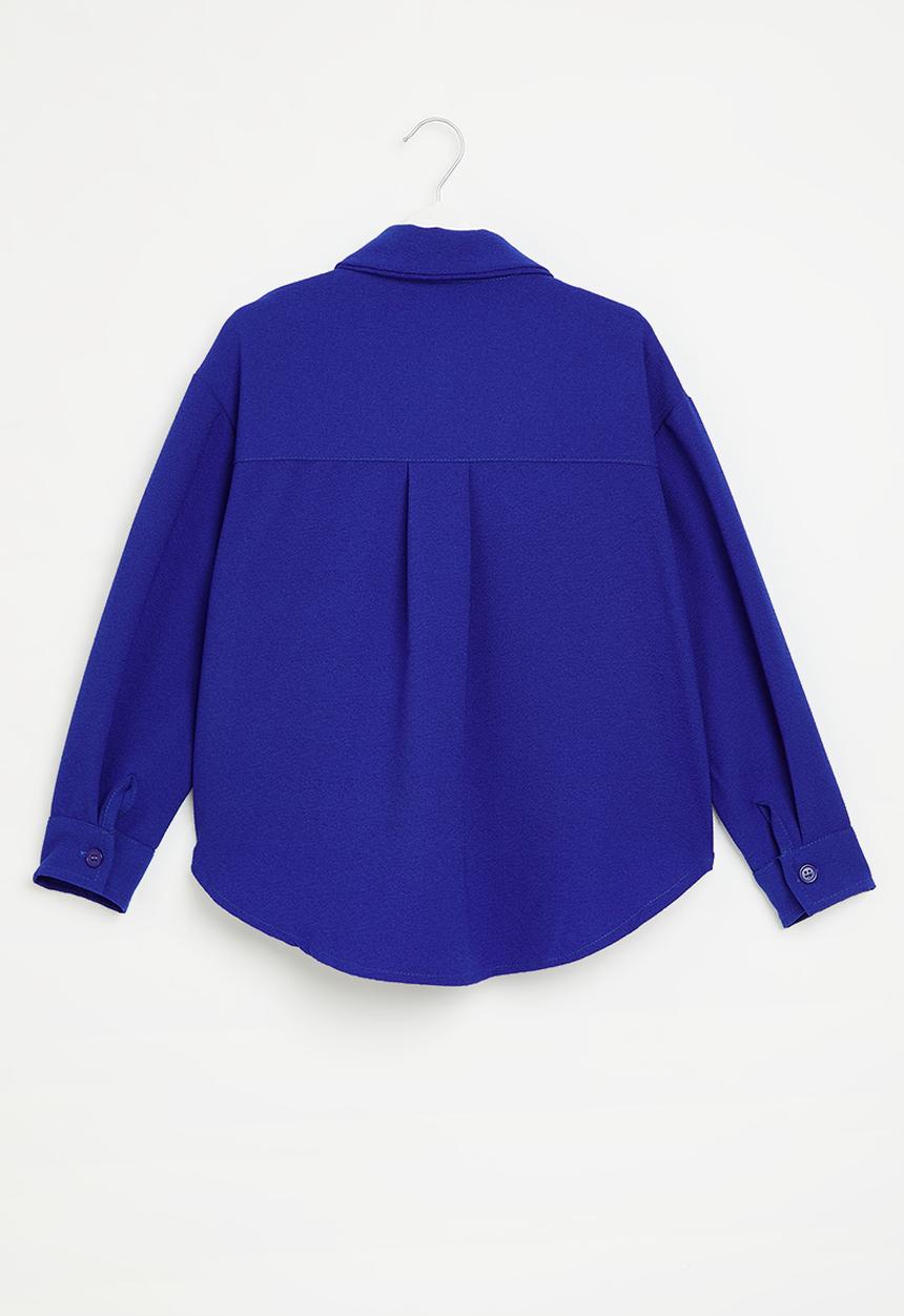 Pop Candy - Girls shacket - blue