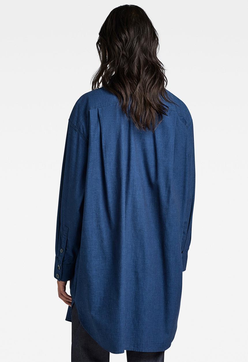 G-STAR - Oversized flap pocket l\s shirt  - rinsed
