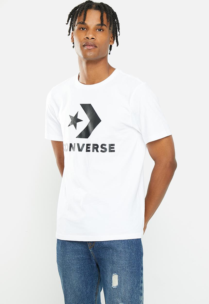 Converse - Standard fit center front large logo star short sleeve tee - white