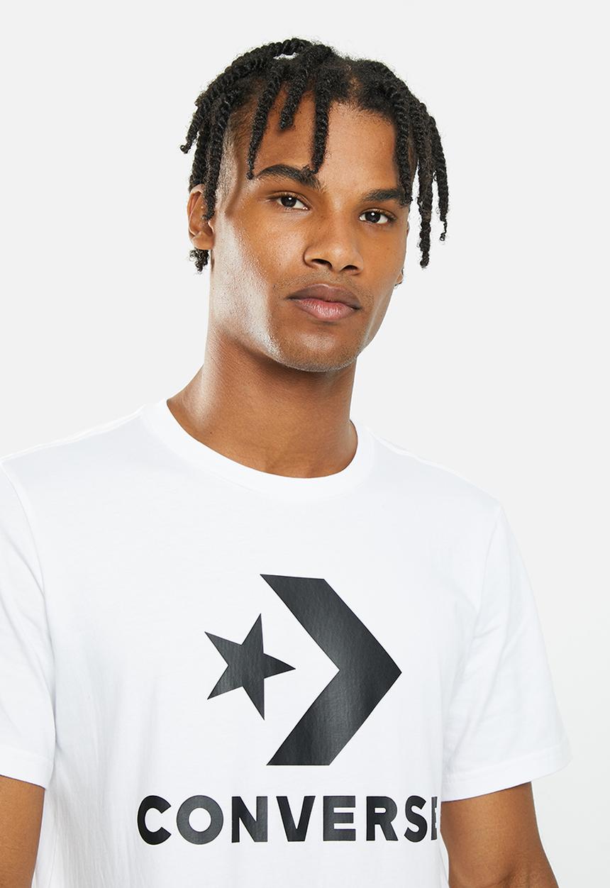 Converse - Standard fit center front large logo star short sleeve tee - white
