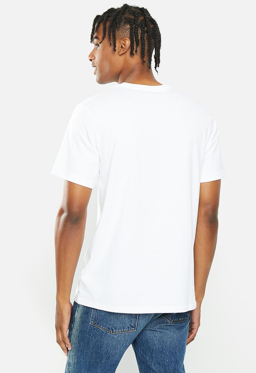 Converse - Standard fit center front chuck patch core tee - white