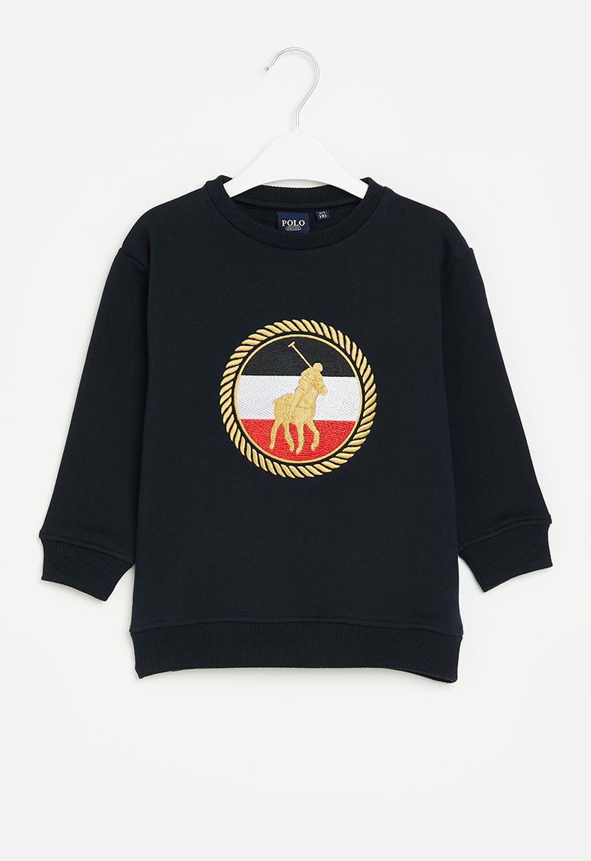 POLO - Boys bradley crested sweater - navy