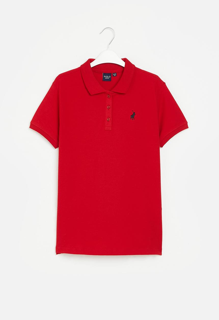 POLO - Girls nina short sleeve golfer - red