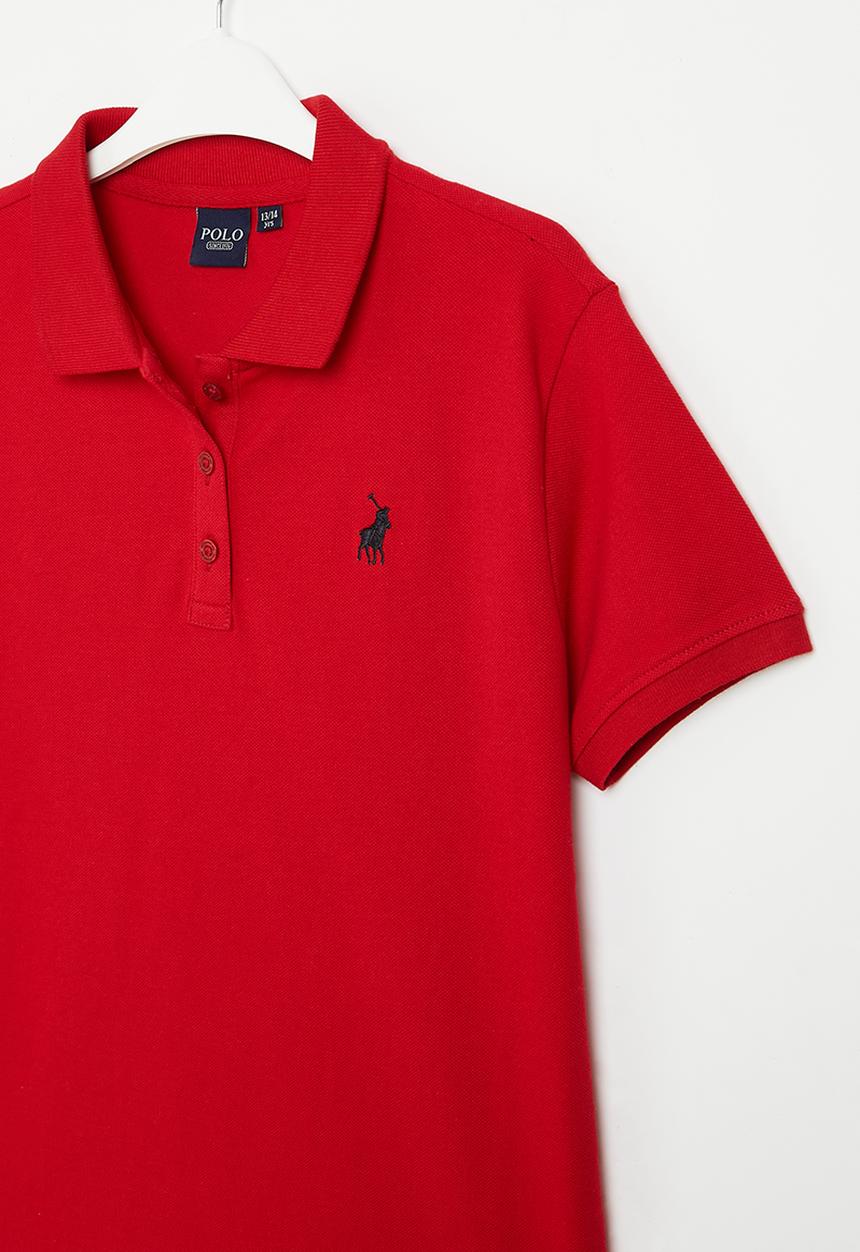 POLO - Girls nina short sleeve golfer - red