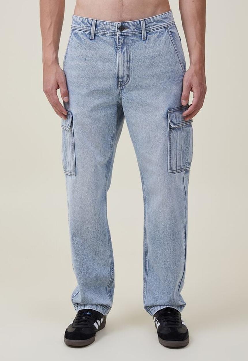 Cotton On - Baggy jean - cargo seaspray blue