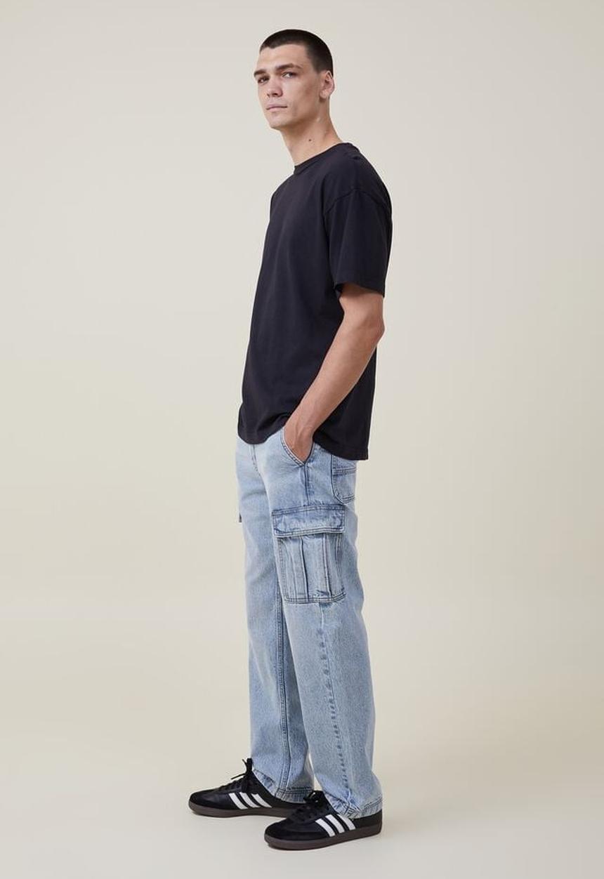 Cotton On - Baggy jean - cargo seaspray blue