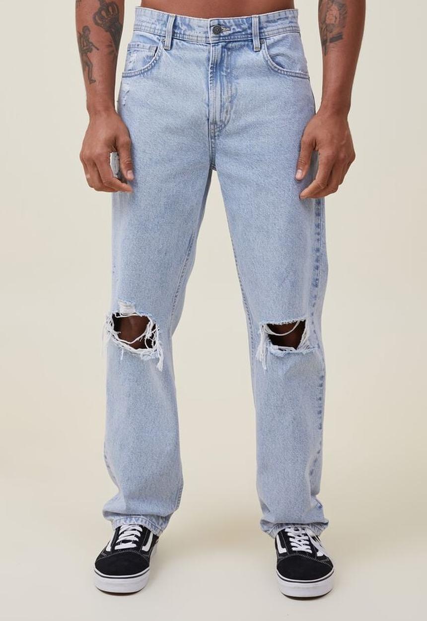 Cotton On - Baggy jean - salty blue rips