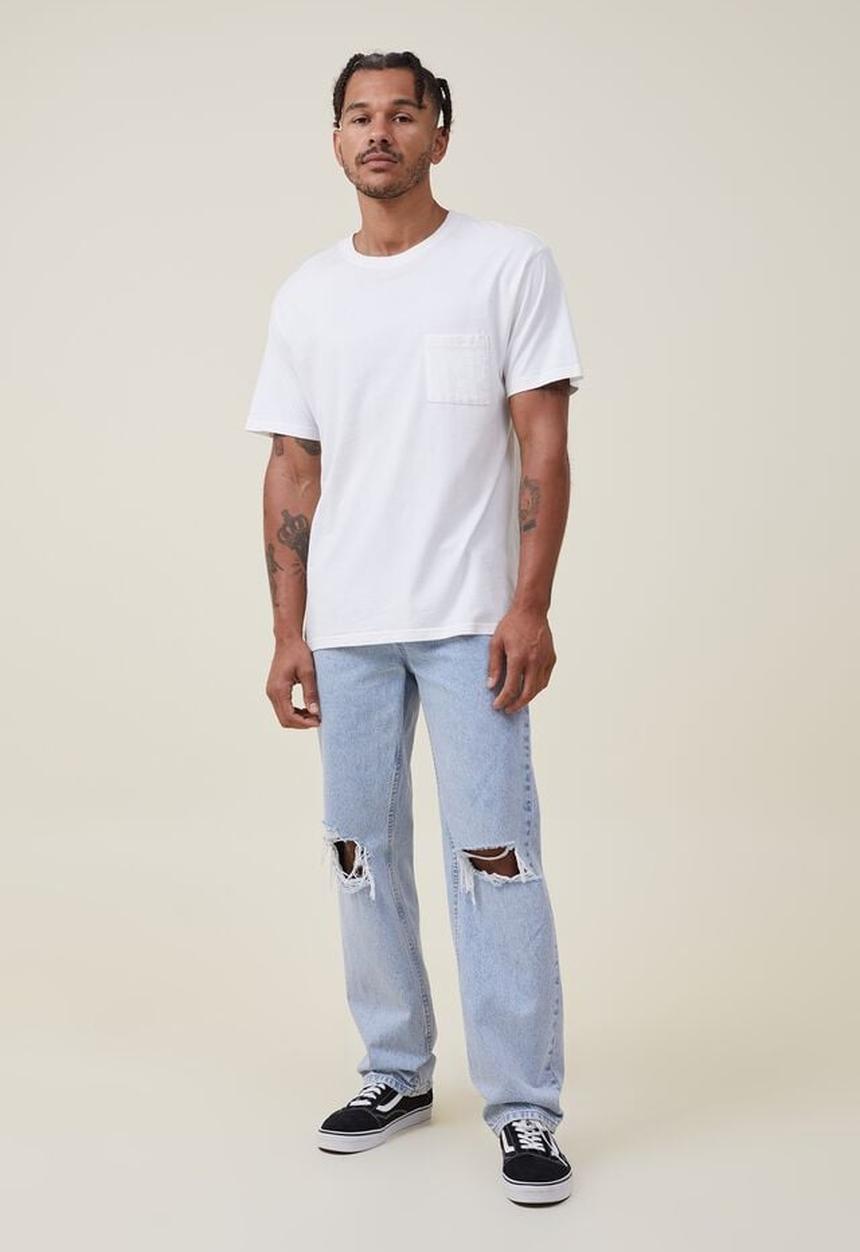Cotton On - Baggy jean - salty blue rips