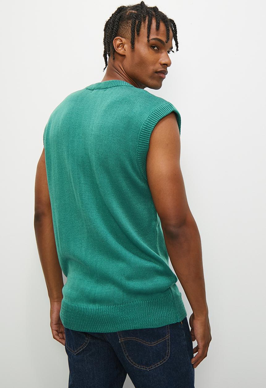 STYLE REPUBLIC - Oversized textured knit vest - sea green
